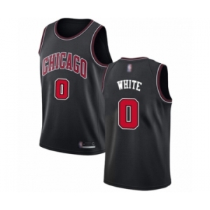 Women's Chicago Bulls #0 Coby White Authentic Black Basketball Jersey Statement Edition