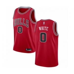 Women's Chicago Bulls #0 Coby White Authentic Red Basketball Jersey - Icon Edition