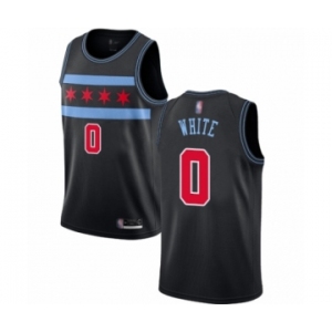 Women's Chicago Bulls #0 Coby White Swingman Black Basketball Jersey - City Edition
