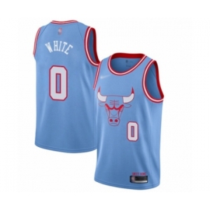 Women's Chicago Bulls #0 Coby White Swingman Blue Basketball Jersey - 2019-20 City Edition