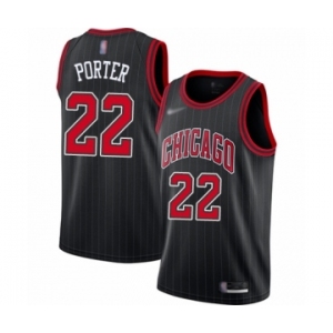 Women's Chicago Bulls #22 Otto Porter Swingman Black Finished Basketball Jersey - Statement Edition