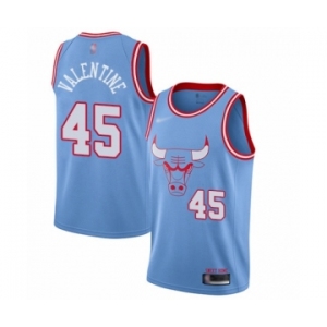 Women's Chicago Bulls #45 Denzel Valentine Swingman Blue Basketball Jersey - 2019-20 City Edition
