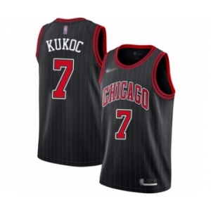 Women's Chicago Bulls #7 Toni Kukoc Swingman Black Finished Basketball Jersey - Statement Edition