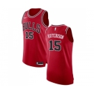 Women's Nike Chicago Bulls #15 Chandler Hutchison Authentic Red NBA Jersey - Icon Edition