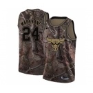 Women's Nike Chicago Bulls #24 Lauri Markkanen Swingman Camo Realtree Collection NBA Jersey