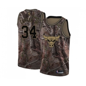 Women's Nike Chicago Bulls #34 Wendell Carter Jr. Swingman Camo Realtree Collection NBA Jersey