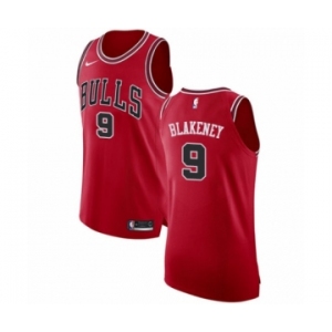 Women's Nike Chicago Bulls #9 Antonio Blakeney Authentic Red NBA Jersey - Icon Edition