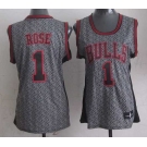 women nba chicago bulls #1 rose grey[static fashion swingman]