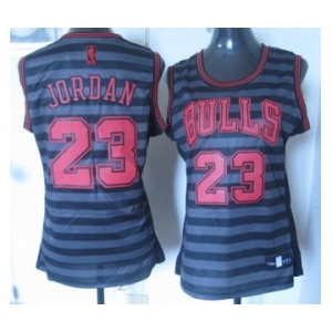 women nba chicago bulls #23 jordan grey[black strip]