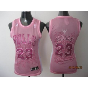 women nba chicago bulls #23 jordan pink