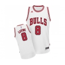 Youth Adidas Chicago Bulls #8 Zach LaVine Swingman White Home NBA Jersey
