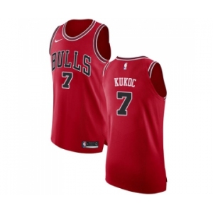 Youth Nike Chicago Bulls #7 Toni Kukoc Authentic Red Road NBA Jersey - Icon Edition