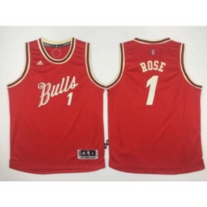 youth nba chicago bulls #1 rose red[2015 Christmas edition]