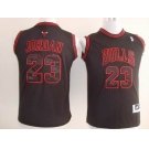 youth nba chicago bulls #23 jordan black 黑字红边