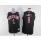 youth nba jerseys chicago bulls #1 rose black[revolution 30 swingman]