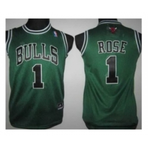 youth nba jerseys chicago bulls #1 rose green