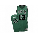 Men Adidas Boston Celtics #13 Marcus Morris Authentic Green(Black No.) Alternate NBA Jersey