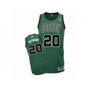 Men Adidas Boston Celtics #20 Gordon Hayward Authentic Green(Black No.) Alternate NBA Jersey