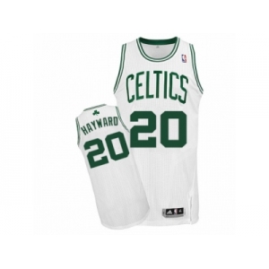 Men Adidas Boston Celtics #20 Gordon Hayward Authentic White Home NBA Jersey