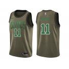 Men Nike Boston Celtics #11 Kyrie Irving Green Salute to Service NBA Swingman Jersey