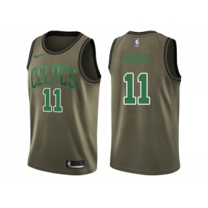 Men Nike Boston Celtics #11 Kyrie Irving Green Salute to Service NBA Swingman Jersey