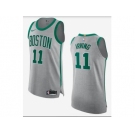 Men Nike Boston Celtics #11 Kyrie Irving Grey NBA Swingman Icon Edition Jersey