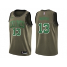 Men Nike Boston Celtics #13 Marcus Morris Green Salute to Service NBA Swingman Jersey