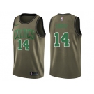 Men Nike Boston Celtics #14 Bob Cousy Green Salute to Service NBA Swingman Jersey