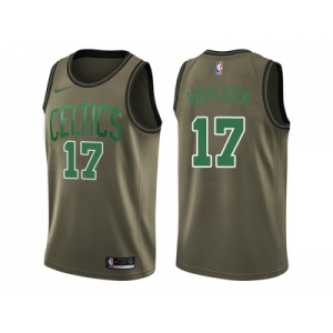 Men Nike Boston Celtics #17 John Havlicek Green Salute to Service NBA Swingman Jersey