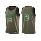 Men Nike Boston Celtics #2 Red Auerbach Green Salute to Service NBA Swingman Jersey