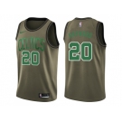 Men Nike Boston Celtics #20 Gordon Hayward Green Salute to Service NBA Swingman Jersey