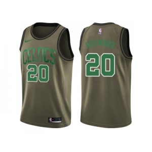 Men Nike Boston Celtics #20 Gordon Hayward Green Salute to Service NBA Swingman Jersey