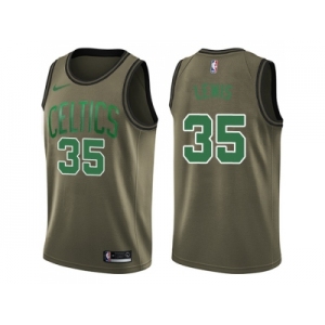 Men Nike Boston Celtics #35 Reggie Lewis Green Salute to Service NBA Swingman Jersey