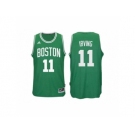 Men's Adidas Boston Celtics #11 Kyrie Irving Authentic Green(White No.) Road NBA Jersey