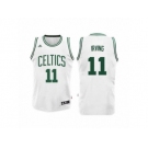 Men's Adidas Boston Celtics #11 Kyrie Irving Authentic White Home NBA Jersey