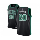 Men's Adidas Boston Celtics #20 Gordon Hayward Authentic Black NBA Jersey - Statement Edition