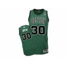 Men's Adidas Boston Celtics #30 Gerald Green Authentic Green(Black No.) Alternate NBA Jersey