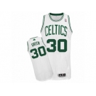 Men's Adidas Boston Celtics #30 Gerald Green Authentic White Home NBA Jersey