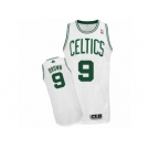 Men's Adidas Boston Celtics #9 Jaylen Brown Authentic White Home NBA Jersey