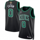 Men's Boston Celtics #0 Jayson Tatum Black 2024 Finals Statement Edition Stitched Basketball Jersey