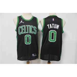 Men's Boston Celtics #0 Jayson Tatum Black Jordan 75th Anniversary Diamond 2021 Stitched Jersey
