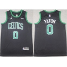 Men's Boston Celtics #0 Jayson Tatum Black Stitched Basketball Jersey