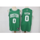 Men's Boston Celtics #0 Jayson Tatum Green 75th Anniversary Diamond 2021 Stitched Jersey