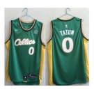 Men's Boston Celtics #0 Jayson Tatum Green Stitched Basketball Jersey