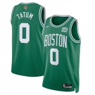 Men's Boston Celtics #0 Jayson Tatum Kelly Green 2024 Finals Icon Edition Stitched Basketball Jersey