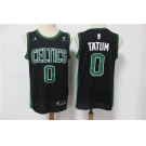 Men's Boston Celtics #0 Jayson Tatum Swingman Authentic Black Basketball Jersey 2021 New（Jordan logo）