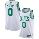 Men's Boston Celtics #0 Jayson Tatum White 2024 Finals Association Edition Stitched Basketball Jersey