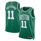 Men's Boston Celtics #11 Payton Pritchard Kelly Green 2024 Finals Champions Icon Edition Stitched Basketball Jersey