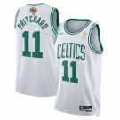 Men's Boston Celtics #11 Payton Pritchard White 2024 Finals Champions Association Edition Stitched Basketball Jersey