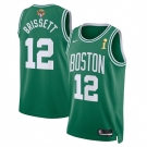 Men's Boston Celtics #12 Oshae Brissett Kelly Green 2024 Finals Champions Icon Edition Stitched Basketball Jersey